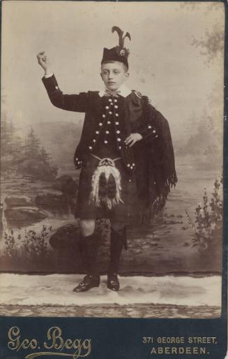 Studio Photograph of a Boy in Highland Dress