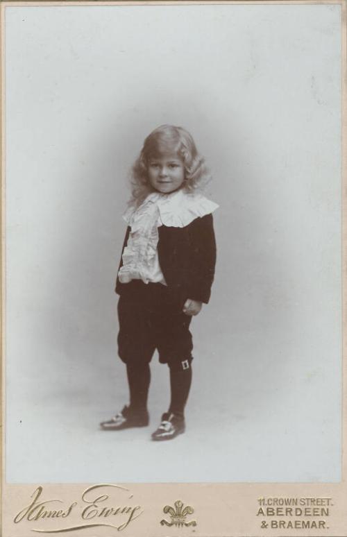 Studio Photograph of Boy in Little Lord Fauntleroy Suit