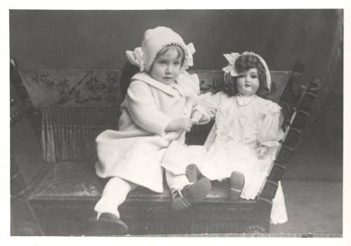 Photograph of Little Girl with Large Doll