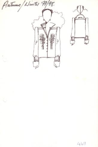 Drawing of Blouse for Autumn/Winter 1977/78 Collection