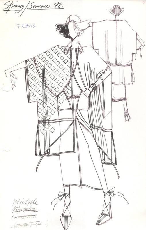 Drawing of Sheer Jacket for Spring/Summer 1978 Collection