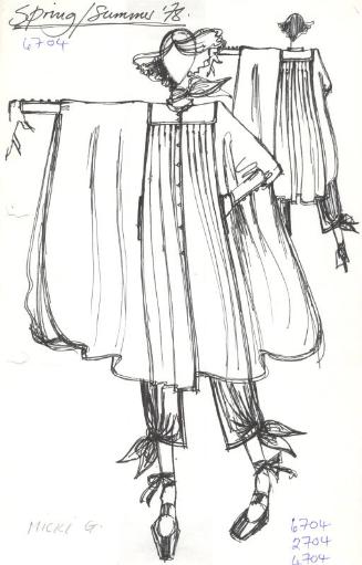 Drawing Coat, Blouse and Trousers for Spring/Summer 1978 Collection
