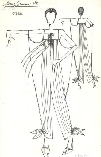 Drawing of Trouser Suit for Spring/Summer 1978 Collection
