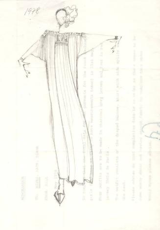 Drawing of Dress for the 1978 Collection