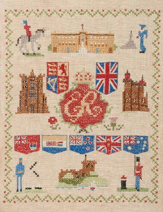 Commemorative Sampler(Edward VIII) sewn by Miss Jean Ferrans