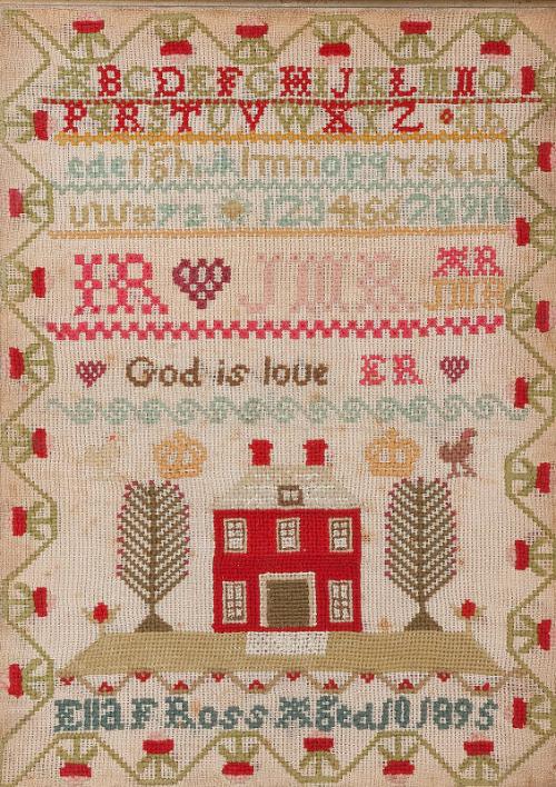 Sampler sewn by Ella F Ross