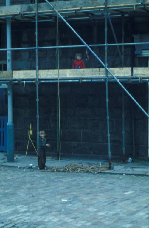 Children on Scaffolding
