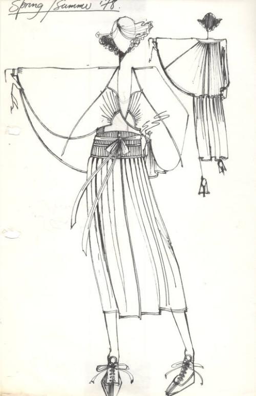 Drawing of Top and Skirt for Spring/Summer 1978 Collection