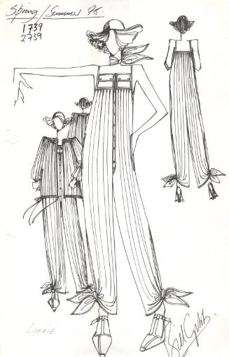 Drawing of Jumpsuit and Jacket for Spring/Summer 1978 Collection