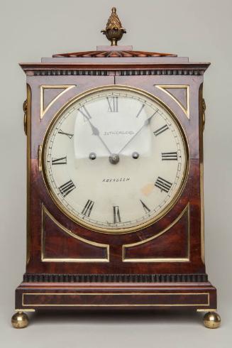 Mahogany and Brass Bracket Clock by James Sutherland