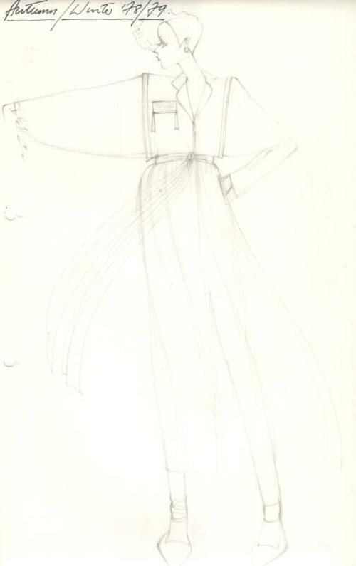 Drawing of Top and Skirt for Autumn/Winter 1978 Collection