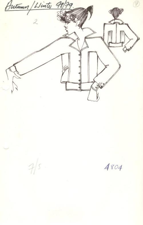 Drawing of Blouse for Autumn/Winter 1978 Collection