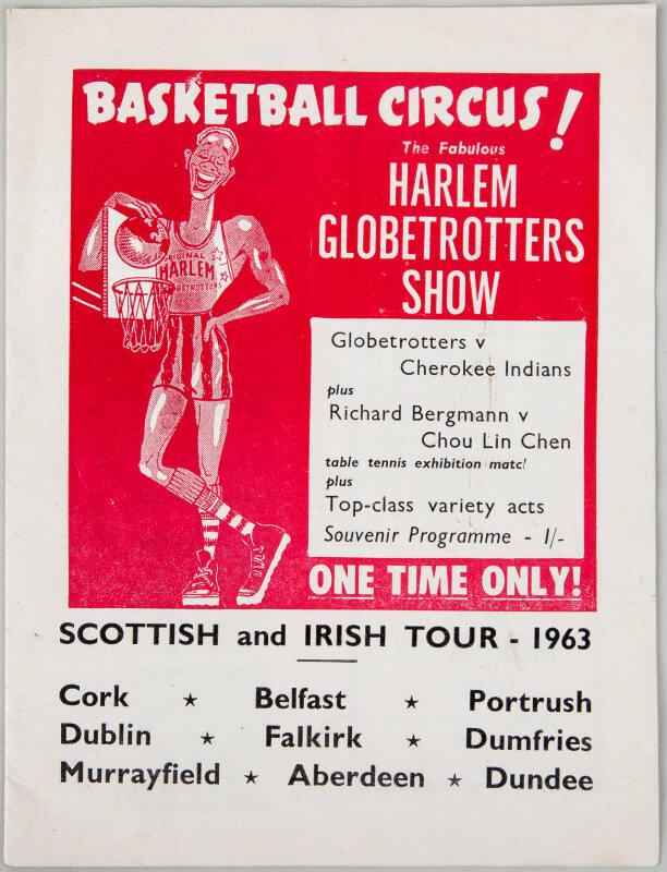Harlem Globetrotters Scottish and Irish Tour Programme 1963
