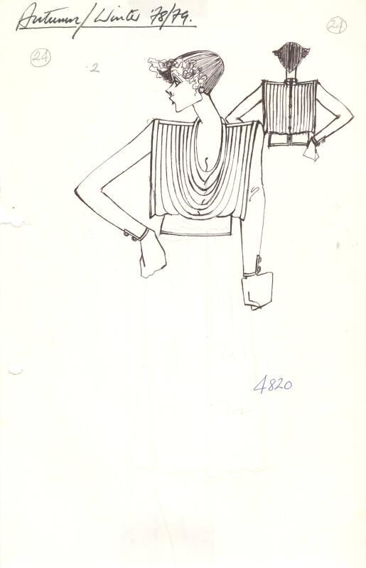 Drawing of Top for Autumn/Winter 1978 Collection