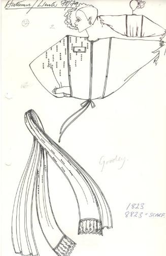 Drawing of Jumper and Scarf for Autumn/Winter 1978 Collection