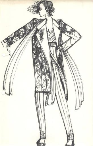 Drawing of Jacket, Top and Trousers for Autumn/Winter 1978 Collection