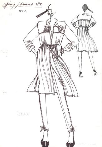 Drawing of Drawstring Waist Dress for Spring/Summer 1979 Collection