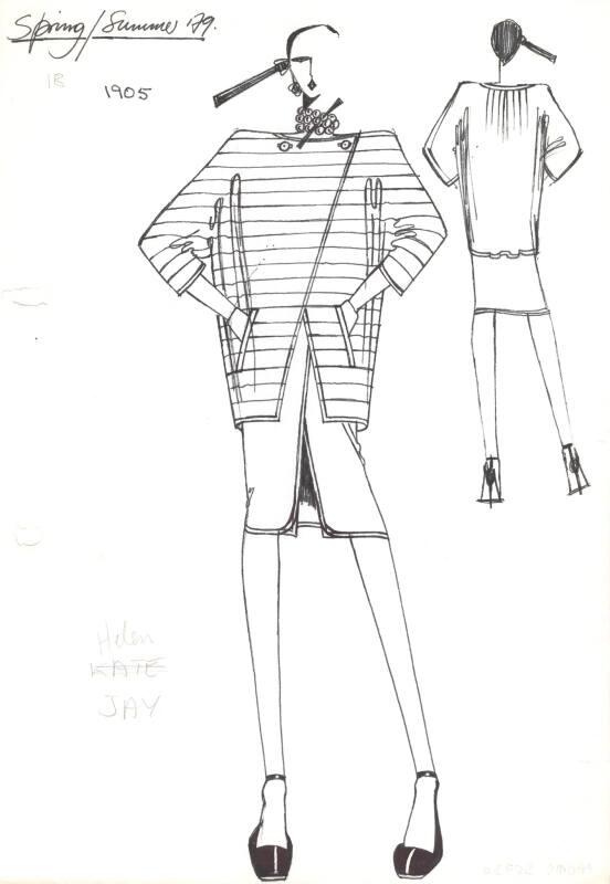 Drawing of Striped Blouse for Spring/Summer 1979 Collection