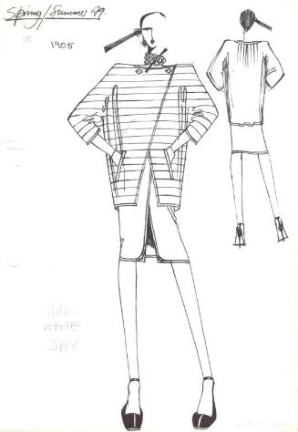 Drawing of Striped Blouse for Spring/Summer 1979 Collection