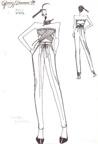 Drawing of Blouse and Trousers for Spring/Summer 1979 Collection