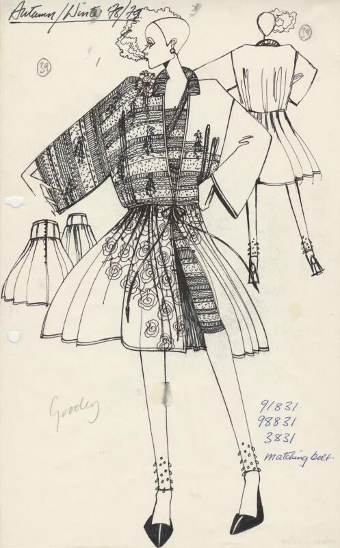 Drawing of Jacket and Dress for Autumn/Winter 1978/79 Collection