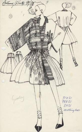 Drawing of Jacket and Dress for Autumn/Winter 1978/79 Collection