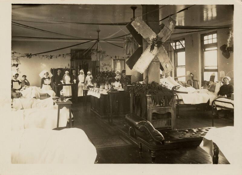 Matron Marget Husband, Nurses and Patients, Xmas, Royal Gwent Hospital