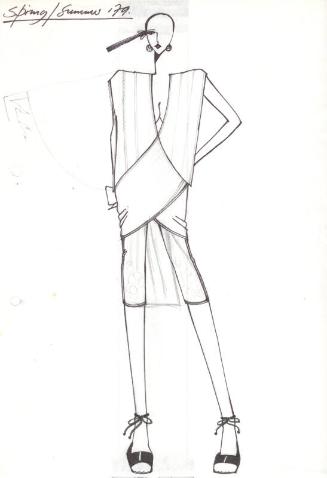 Drawing of Top and Cropped Leggings for Spring/Summer 1979 Collection