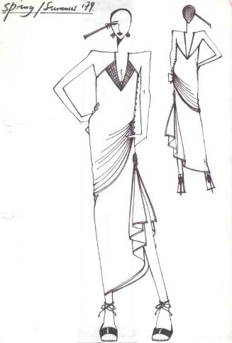 Drawing of Dress for Spring/Summer 1979 Collection