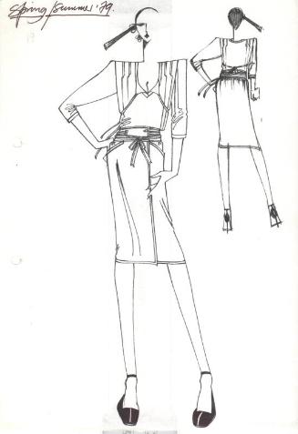 Drawing of Dress for Spring/Summer 1979 Collection