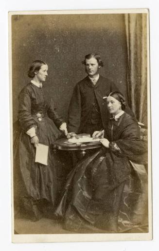 Carte de Visite - Unidentified Portrait of Two Women and a Man