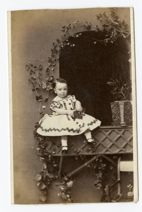 Carte de Visite of a Child on a Balcony