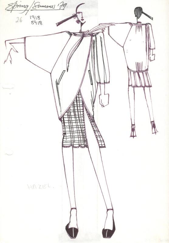 Drawing of Jacket and Skirt for Spring/Summer 1979 Collection