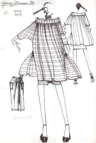 Drawing of Wrap and Skirt for Spring/Summer 1979 Collection