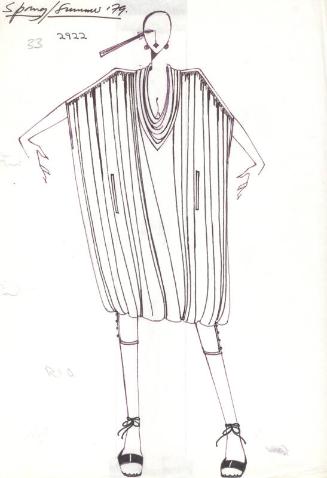 Drawing of Jumpsuit for Spring/Summer 1979 Collection