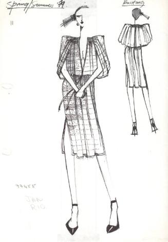 Drawing of Dress for Spring/Summer 1979 Knitting Collection