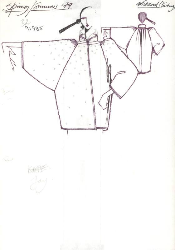 Drawing of Jacket for Spring/Summer 1979 Knitting Collection