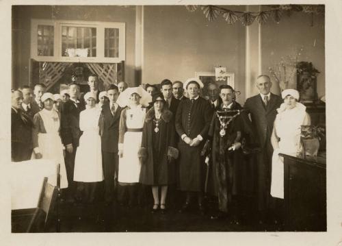 Matron Marget Husband, Nurses and Dignitaries, Xmas, Royal Gwent Hospital