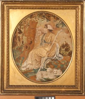 Oval Picture Of Shepherdess