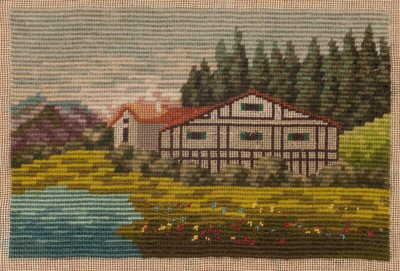 Swiss Barn Needlework Picture