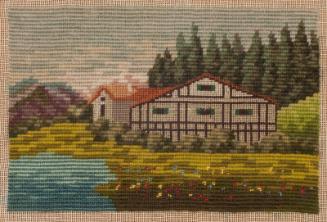 Swiss Barn Needlework Picture