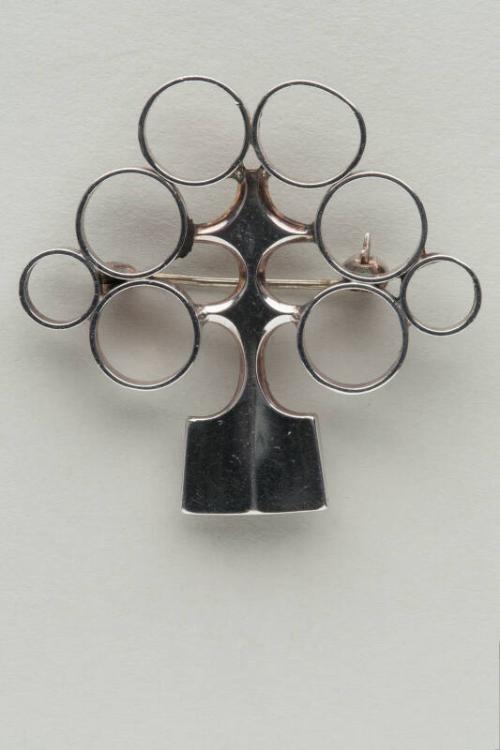 Tree Motif Modernist Brooch or Pendant by David Andersen