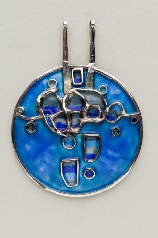 Stickle Back Motif Blue Pendant