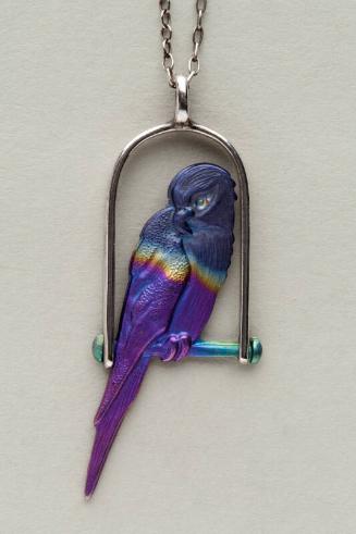 Silver and Titanium Parrot Pendant by Norman Grant