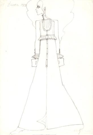 Drawing of Top and Skirt designed for Loretta Feldman