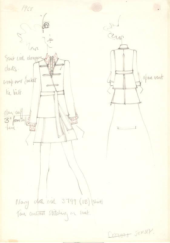 Drawing of Jacket and Skirt