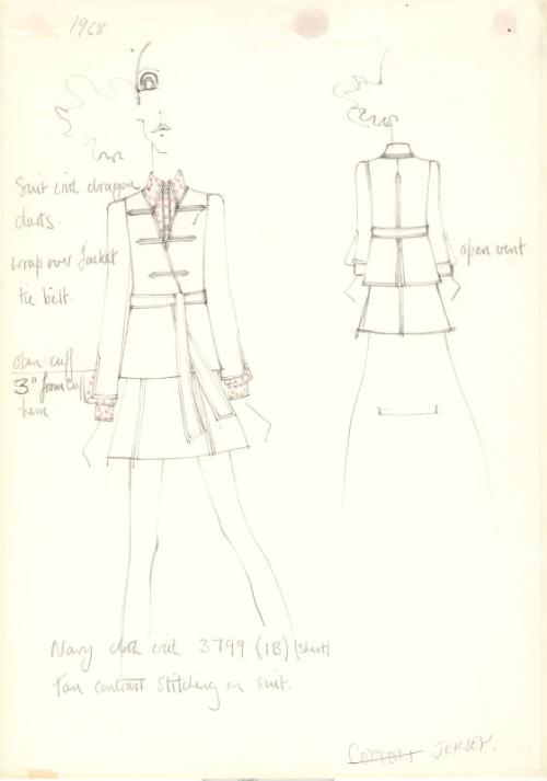 Drawing of Jacket and Skirt