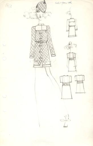 Drawing of Coat and Dress