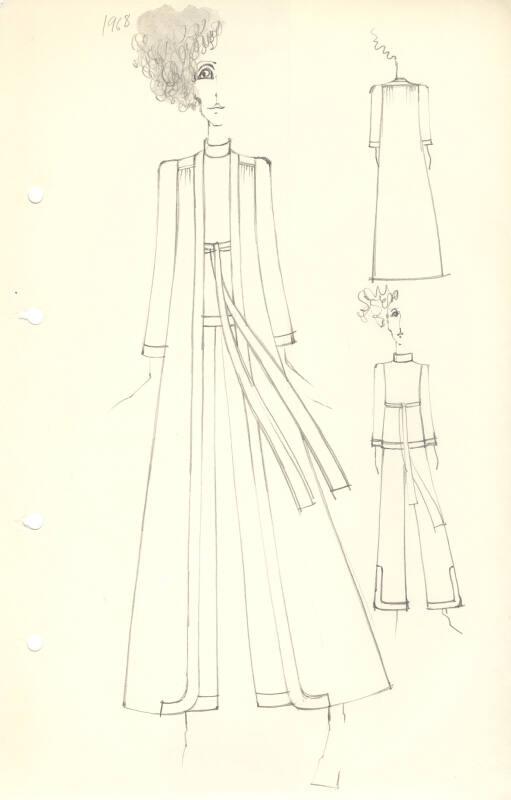 Drawing of Top, Trousers and Coat