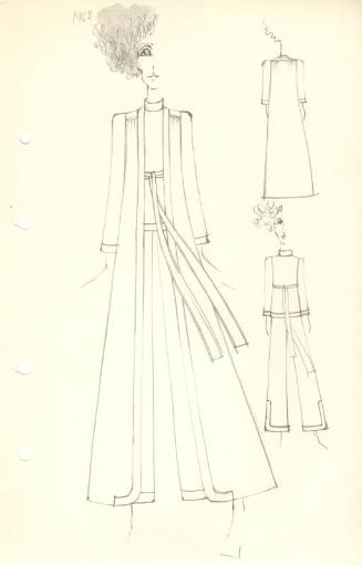 Drawing of Top, Trousers and Coat
